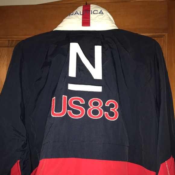 Nautica Mens Water-Resistant Sailing Jacket, Sz XXL, Red/Navy, NWT - Picture 2 of 6